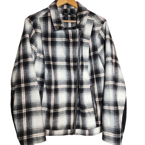 Torrid wool-blend FLANNEL MOTO JACKET - Picture 12 of 16